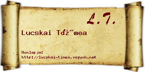 Lucskai Tímea névjegykártya